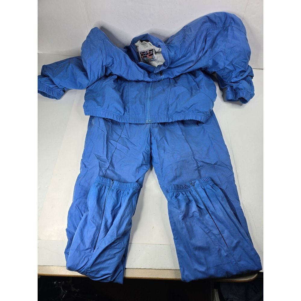 Vtg Head Sportswear Blue Jacket‎ And Pants Insulated Windbreaker Zip 80s Men's M
